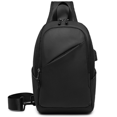 7.9 Inch IPAD USB Charging Shoulder Travel Sling Bag 18*10*30cm