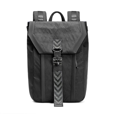 PU Leather Travel Men Business Backpack With Physiological Curve Back