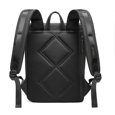 PU Leather Travel Men Business Backpack With Physiological Curve Back