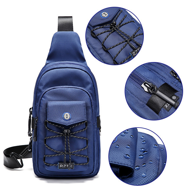 ODM OEM Oxford Textile Sports Crossbody Chest Sling Bags 18*9*28cm